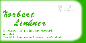 norbert linkner business card